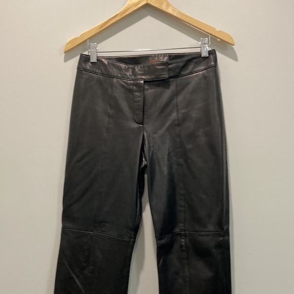 Danier Black High Rise Leather Pants medium - Picture 3 of 12